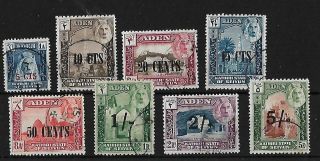 Aden: Seiyun Sg20/7,  1951 Currency Chance Set Fine,  Cat £110