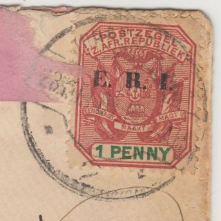 BOER WAR 1901 underpaid CENSOR cover JOHANNESBURG - GERMANY open under martial law 3