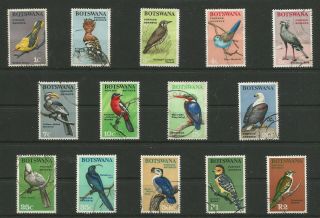 Botswana 1967 Fine Set Of 14 Values To 2 Rand " Birds " Sg 220 - Sg 233