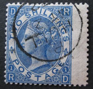 1867 2/ - Two Shillings Deep Blue Sg 119 Hull