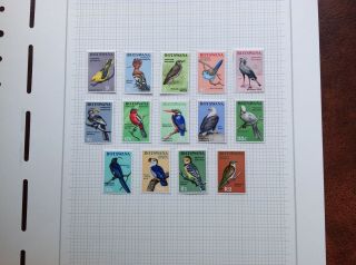 Stamps Botswana Birds Mnh Sg206/19