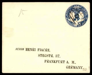 Mayfairstamps One Cent Postage To Frankfurt Germany Us Stationery Cover Wwb_2498