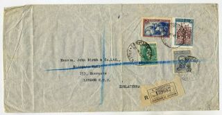 Argentina 1945 Registered Cover Buenos Aires To England At Very High 22.  18p Rate