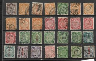 China 1897 - 1910 Chinese Imperial Post 28,  Good Postmarks Ref 500