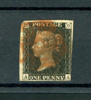 Great Britain 1840 Penny Black (a A).  Plate 5,  (s508)