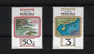 1982 China Macau Map Geographical Situation Nh