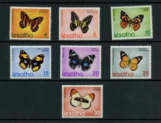 S074 Lesotho 1973 Butterflies 7v.  Mnh