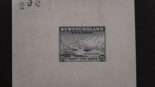 Newfoundland Stamp Scott.  No.  25c Large Die Proof In Issued Colour Vf