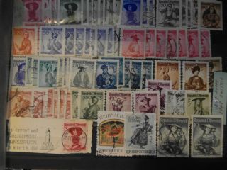 Stamps Austria 1948 Provincial Costumes (37) Um / Fine Copies Cv£455,  (2014)
