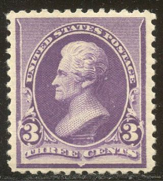 U.  S.  221 Vf Nh Beauty W/cert - 1890 3c Purple ($175)