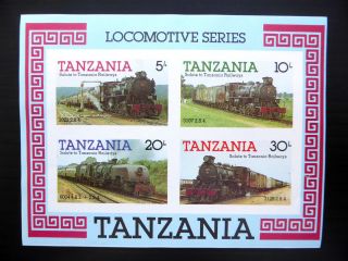 Tanzania Steam Railway Imperf M/sheet X 50 U/m Fp1152