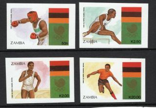 Zambia 1988 Variety Olympic Games Imperf Set Um (mnh)