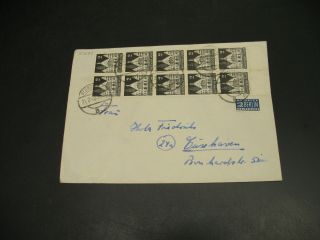 Germany 1949 Flensburg On Cover Rust 15374