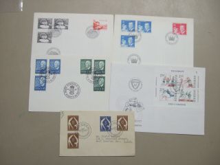 Five Sweden Fdc.  One Ss