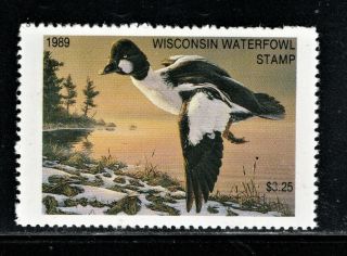 Hick Girl Stamp - Mnh.  U.  S.  1989 State Duck Stamp Sc Wi12 Wisconsin Q1574