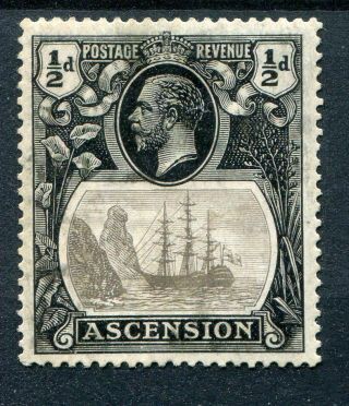 Ascension 1924 - 33 ½d With Torn Flag Sg10b Mm Cat £200