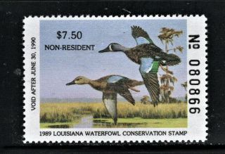 Hick Girl Stamp - Mnh.  U.  S.  1989 State Duck Stamp Sc Ila2 Louisiana Q1543