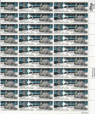 U.  S.  Stamp Sheet Scott 1434 - 35 (1971) 8c Decade Of Space