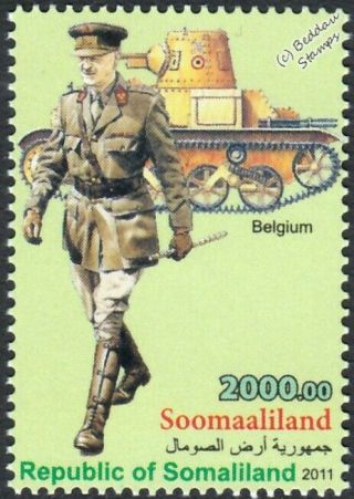 Wwii Belgium Army Colonel 1st Infantry Regiment Uniform Stamp/belgian T - 15 Tank