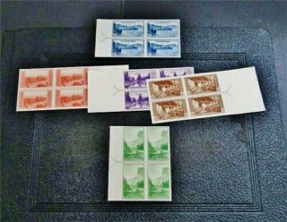 Nystamps Us Block Stamp 756//761 Mh Ngai Margin Block Of 4 Arrow&guideline $24
