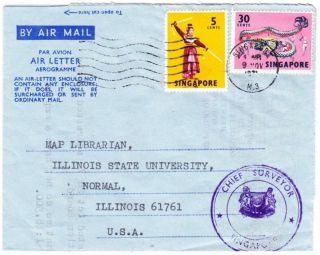 Malaya Singapore - Sg 103,  109 - Illustrated Printed Formular Air Letter