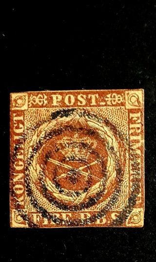 Denmark Great Old Imperforated Stamp As Per Photo.  Very