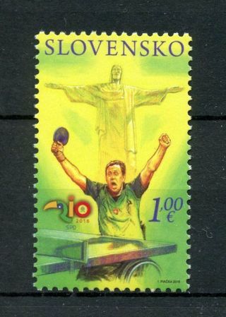 Slovakia 2016 Mnh Paralympics Rio 2016 1v Set Table Tennis Stamps