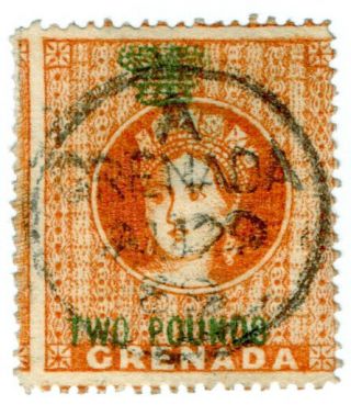 (i.  B) Grenada Revenue : Duty Stamp £2 (jeffryes Printing)