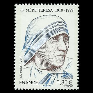 France 2010 - 100th Anniversary Of The Birth Of Mother Teresa - Sc 3819 Mnh