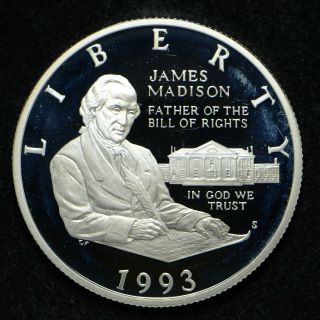 1993 - S Proof Bill Of Rights Commemorative Silver Half Dollar (slb1138)