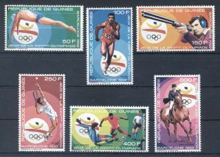 Guinea 1989 Compl.  Set 6 Stamps Mnh Olympic Games,  Barcelona - Mi.  1256 - 61