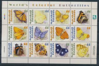 Lk64324 Marshall Islands Insects Bugs Flora Butterflies Good Sheet Mnh