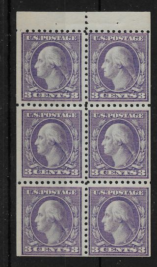 Scott 502e Us Stamps Washington 3 Cent Pane Of 6 Nh