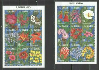 X531 Gambia Flora Plants Flowers Of Africa 2sh Mnh