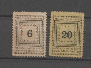 Germany Local Revenues Privatpost 299 - Mainz 1887 Type I
