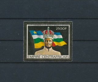 Lk47800 Central Africa Coronation Emperor Bokassa I Stamp In Gold Mnh