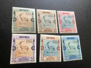 Eritrea Stamps Scott 175 - 180mlhog Scv 33.  00 Bb4529