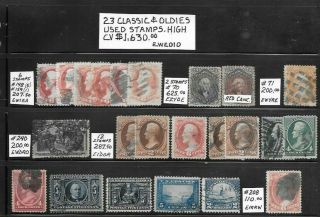 Usa 23 Classic & Oldies Stamps.  High Cv $1,  630.  00.