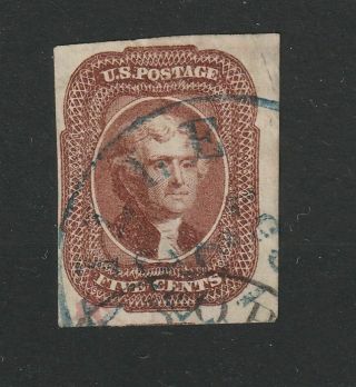 Usa 1851 Scott 12 Jefferson With Large Margins Vf