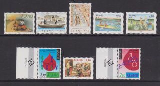Aland Islands - 8 Stamps - U/m - 1987/94
