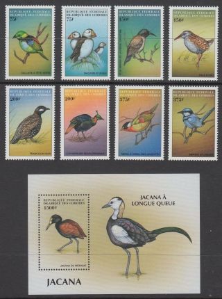 Comoro Islands 1999 Birds Set (x8) & Mini Sheet (id:774/d54982)