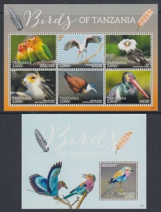 Tanzania 2015 Birds Mini Sheets (x2) (id:763/d54457)