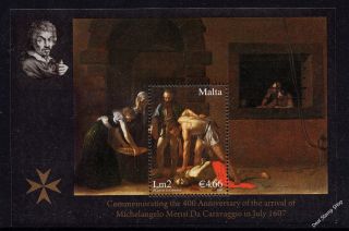 Malta 2007 Anniversary Of Arrival Of Michelangelo Art Sg Ms1552 Unmounted