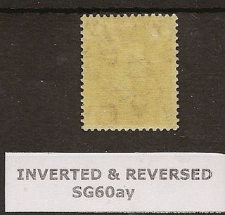 CAYMAN ISLANDS 1921 - 26 KGV 3d INVERTED & REVERSED WMK SG60ay CAT £160 2