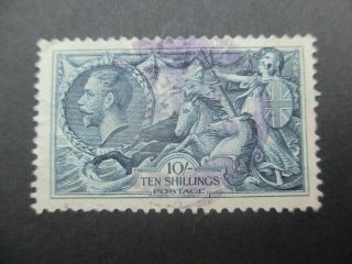 Uk Stamps: 1913 10/ - Blue Waterloo - - Rare (g416)