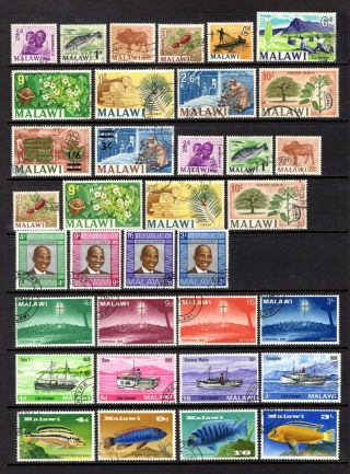Malawi 1964 To 1969 Good To Fine Sets & Part Sets/odds Cat £46,