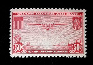 1935 Us Airmail Stamp C22 Mnh China Clipper Over The Pacific Xf/superb