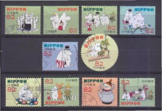 Japan 2015 Moomin (cartoon) 82 Yen Comp.  Set Of 10 Stamps In Fine
