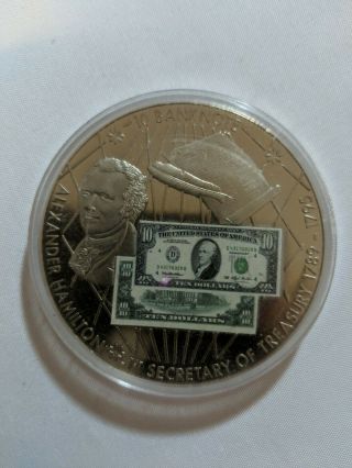 Alexander Hamilton $10 Proof Banknote Coin In Case 1789 - 1795