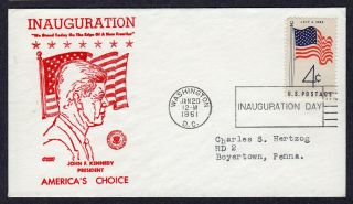 1961 Kennedy - Johnson Inaugural - Goldcraft Inauguration Event Cover Pb93